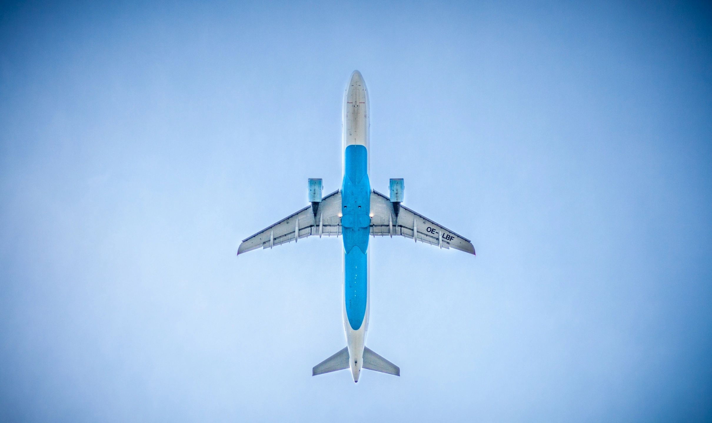 Aircraft in blue sky